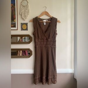 MAX STUDIO // Textured Cotton Dress in Cocoa